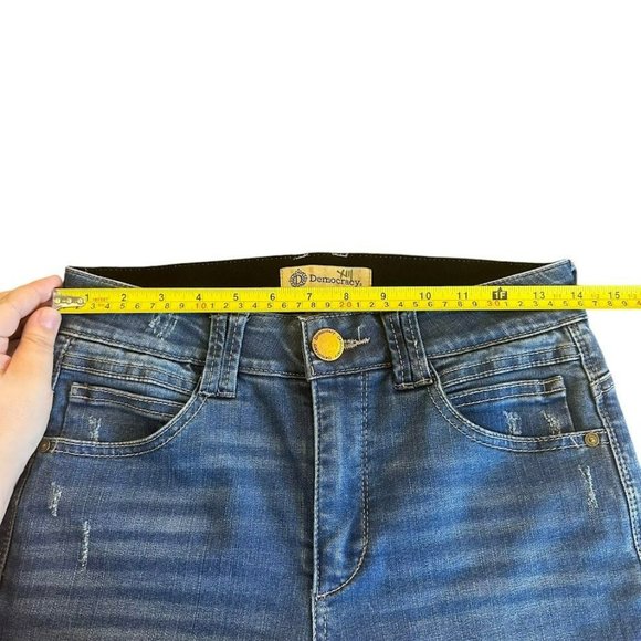 Democracy Ab Technology‎ Absolution Slim Leg Distressed Mid Wash Jeans Womens 4 - Picture 3 of 5